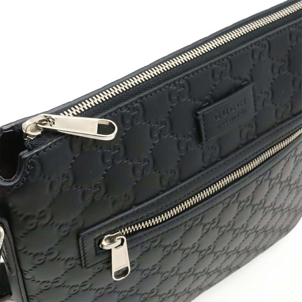GUCCI Black Leather Shoulder Bag - Picture 7 of 9